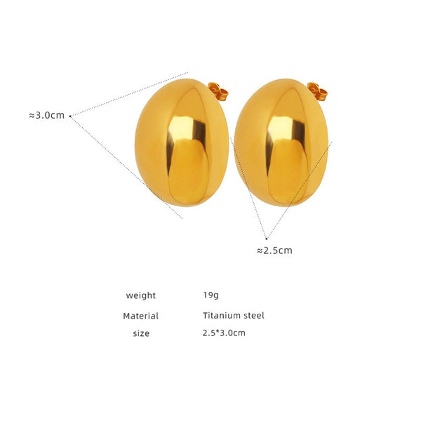 Dome stud earrings