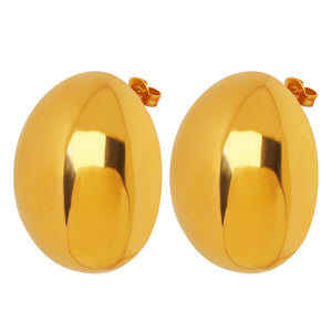 Dome stud earrings