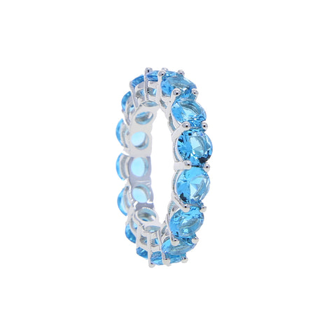 Kara pave blue eternity ring