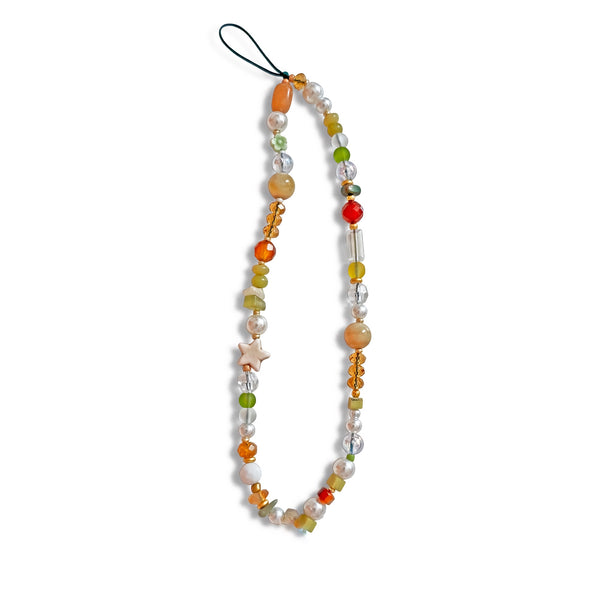 Marpe natural agate and jade phone charm