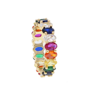 Rainbow Oval Ring